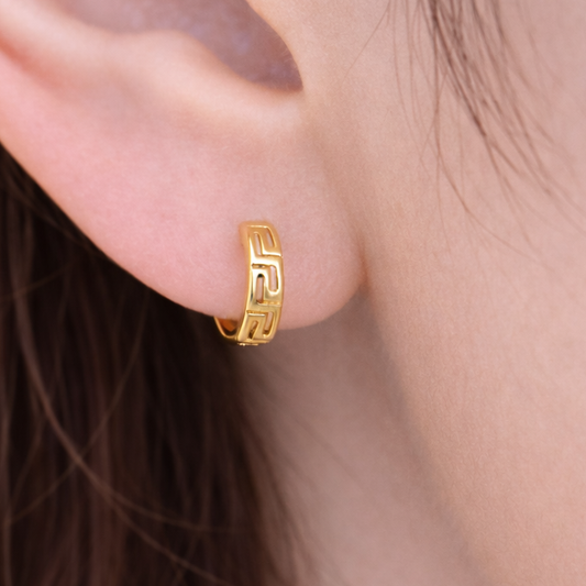 ELAGANT EARRINGS, FASHION JEWELRY IMITATION GOLD- ONE PAIR