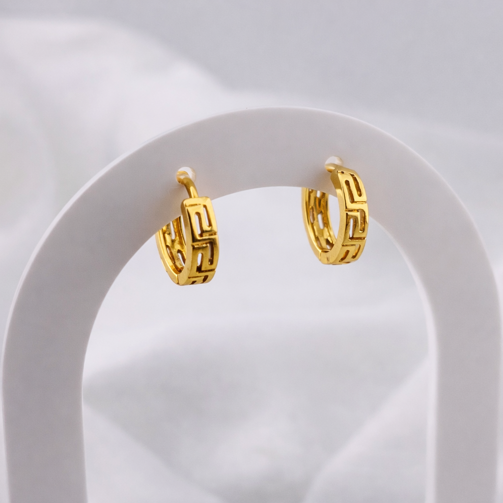 ELAGANT EARRINGS, FASHION JEWELRY IMITATION GOLD- ONE PAIR