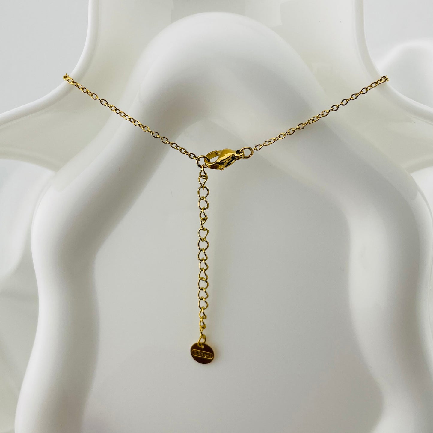 ANTI TARNISH STAINLESS STEEL NCKLCE, DANGLING BUTTERFLYS PENDANT PEARL BEARDS, FASHION JEWELRY IMITATION GOLD, ADJUSTABLE CHAIN