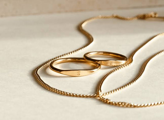 Anti Tarnish Chain and Bangle Set Gold Plated High Quality